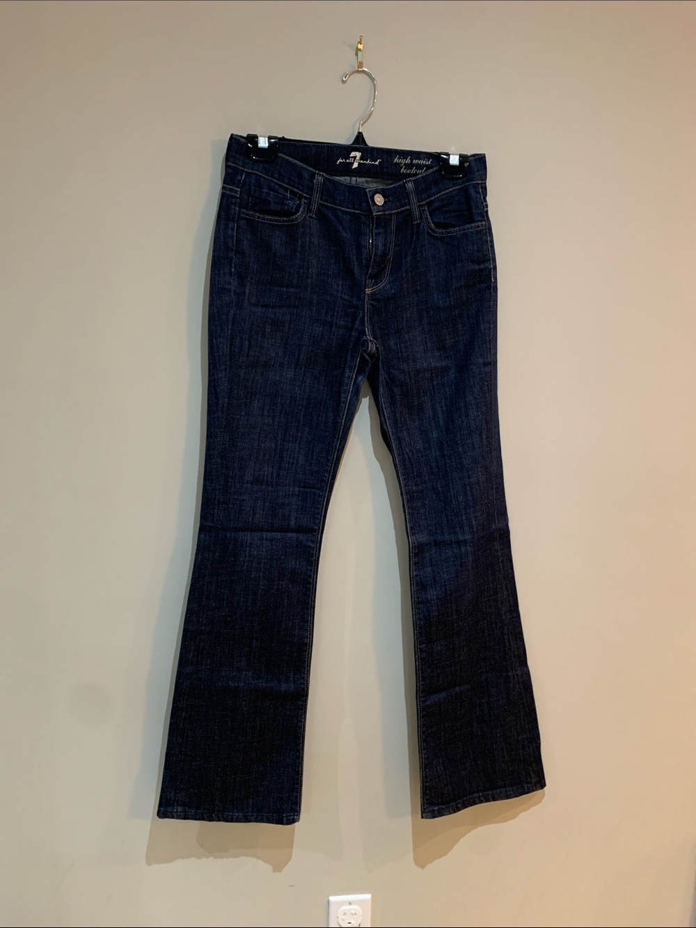 7 For All Mankind Dark Blue Flare Jeans